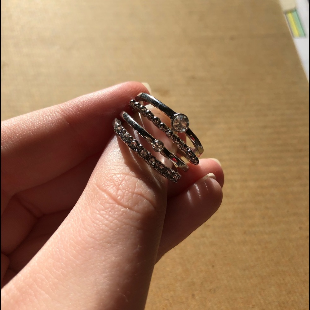 Silver Multi-Layered Ring
